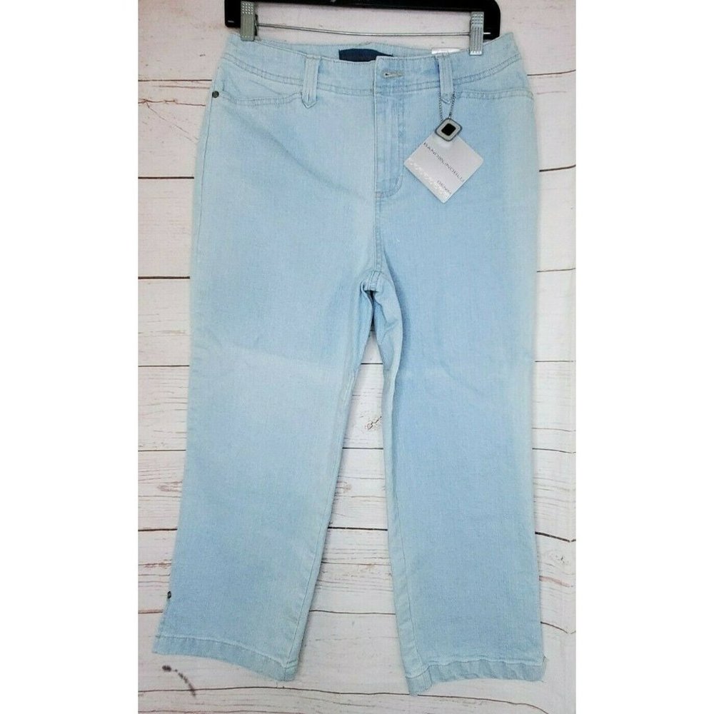 BandolinoBlu Vintage Color Size 8 White Wash Stretch Denim Cotton Jeans